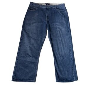 Tommy Hilfiger Freedom Fit Straight Jeans Mens 42/25.5 Blue Denim  Zip Fly